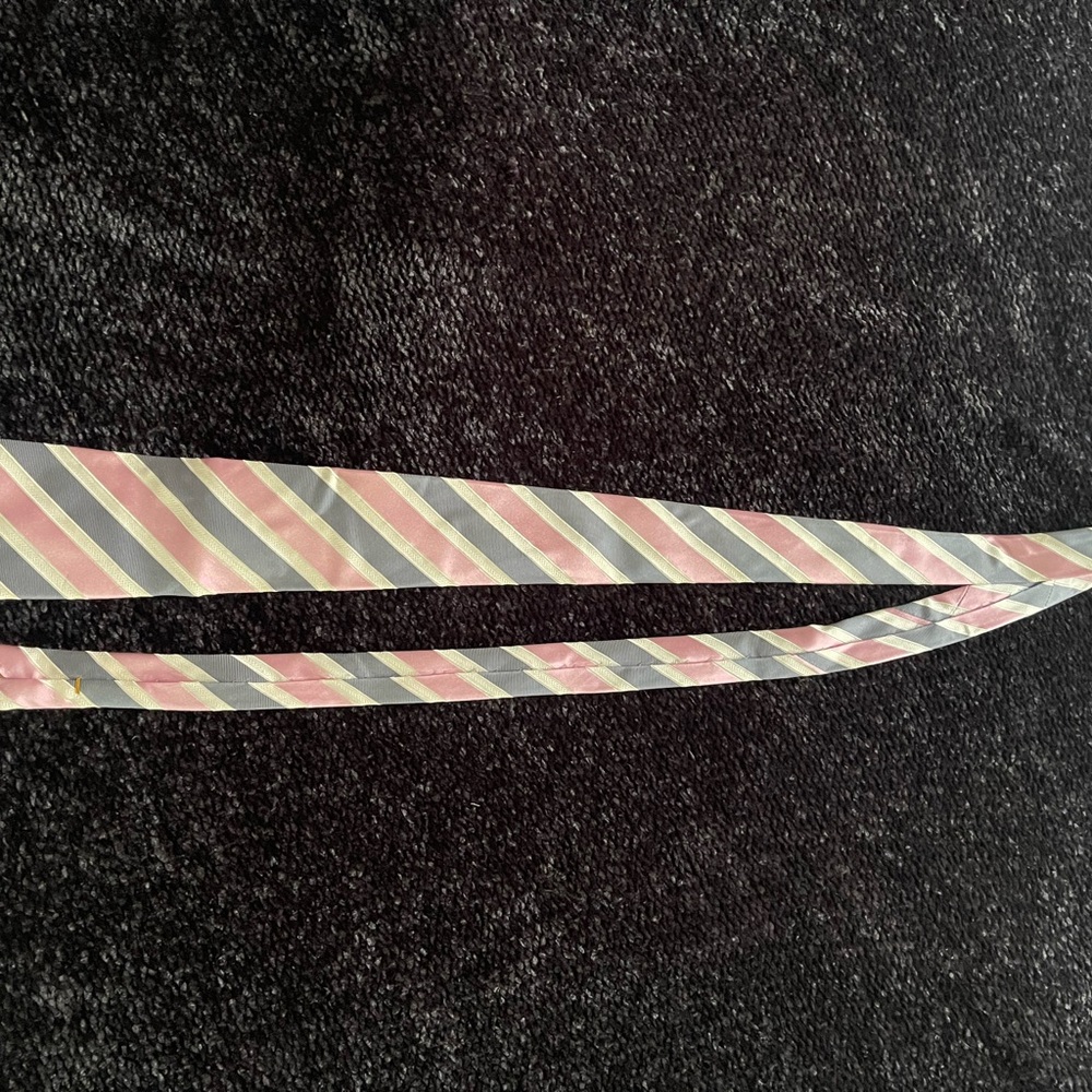 Striped Pink and Gray Men's Tie